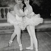 1961 год, заслуженная артистка РФ Ирина Сараметова - принцесса Аврора и Тамара Дулевская - Кошечка в балете Спящая красавица